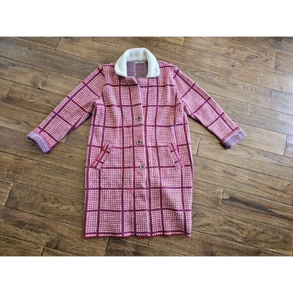 Anthropologie by Aldomartins SWEATER COAT Wool Alpaca Blend Size 12 Herringbone - Picture 3 of 11